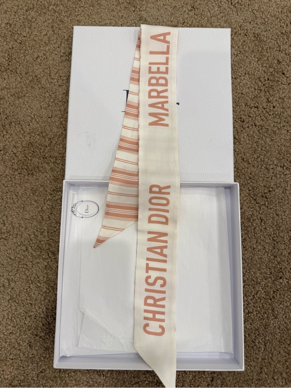Limited Edition Christian Dior Marbella Pop-Up Mitzah Silk Scarf New in Box